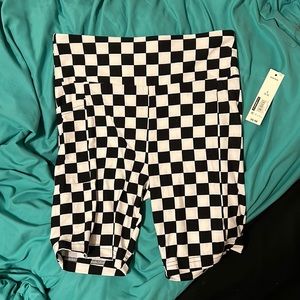 checkered bike shorts